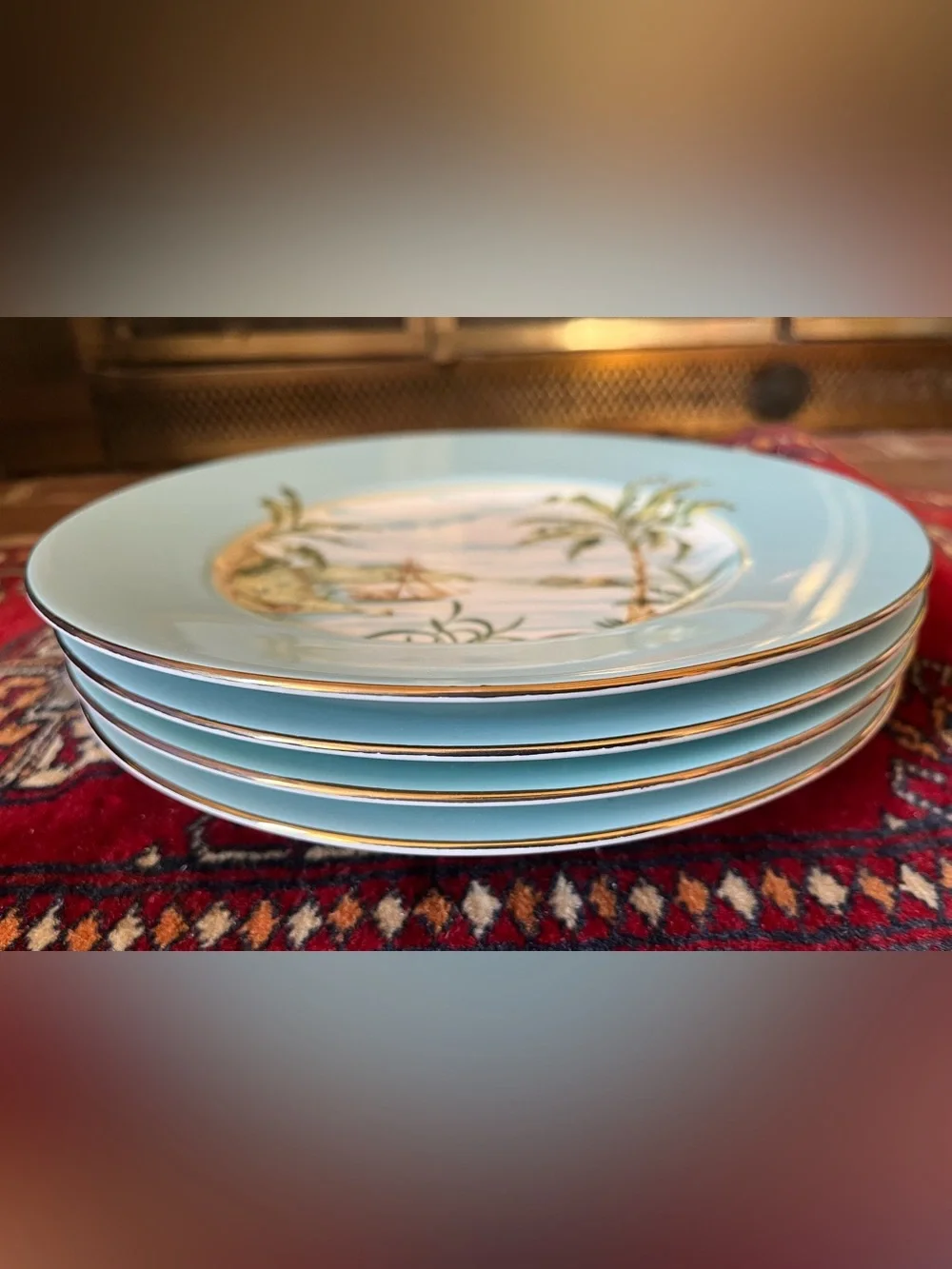4 Lenox British Colonial Tradewind Accent Luncheon Plate 9.5